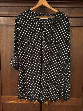 Nandashe • flowy 3/4 button blouse • tunic • top • shirt • button sleeves